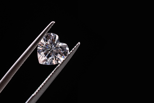 Heart-shaped diamond ring