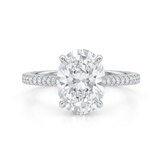 Oval Solitaire Diamond Engagement Ring – 0.70ct Lab Grown